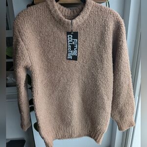NWT Future Collective Target Textured Bouclé Crewneck Sweater - XS - Tan/Brown
